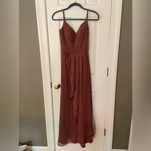 Allure bridesmaid dress, color Rosewood.